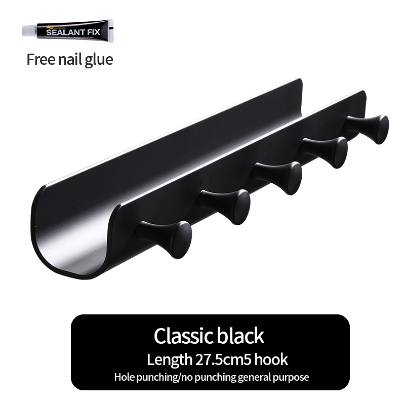 Black Decorative Wall Hanging Hook Rack Bathroom Kitchen Hanger Hook Rack