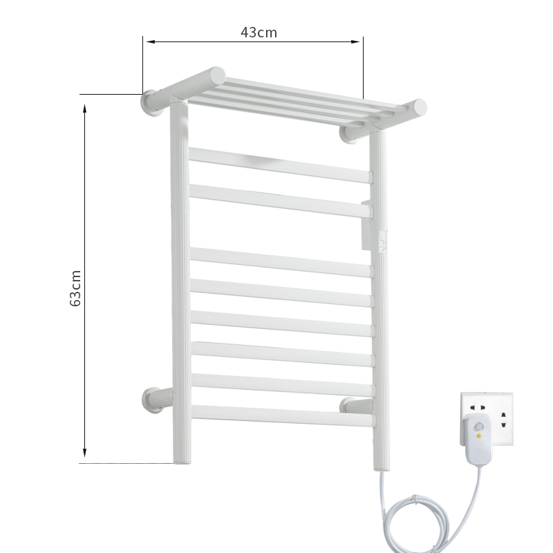 Smart Electric Towel Rack Space Aluminum Temperature Control Time Smart Home Heated Towel Rack Bath Towel Drying Rack Bathroom