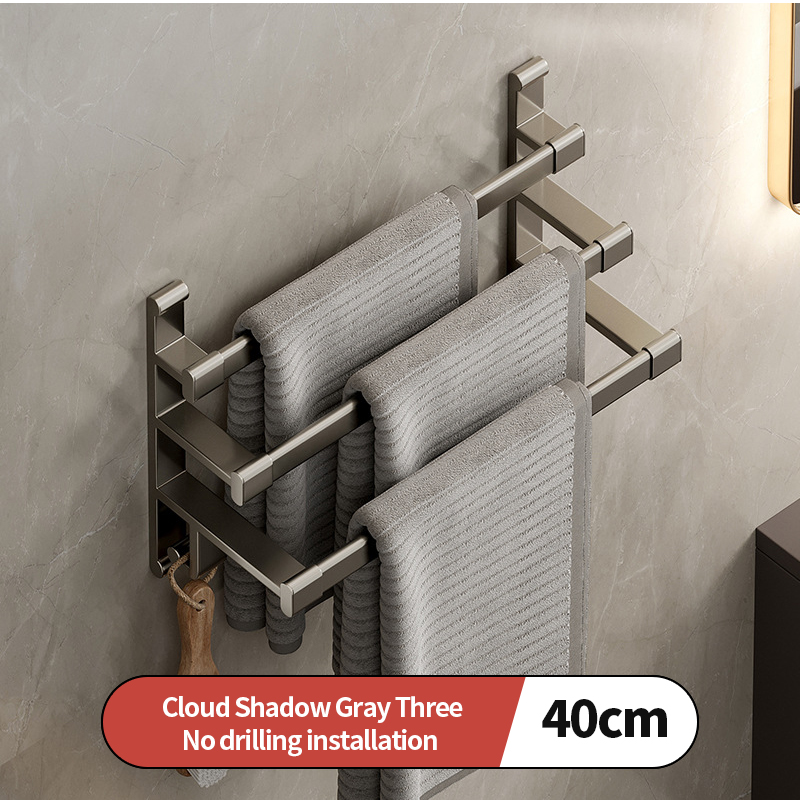 Towel Rack Wall Mounted Towel Rack Three Bar Bathroom Towel Rack