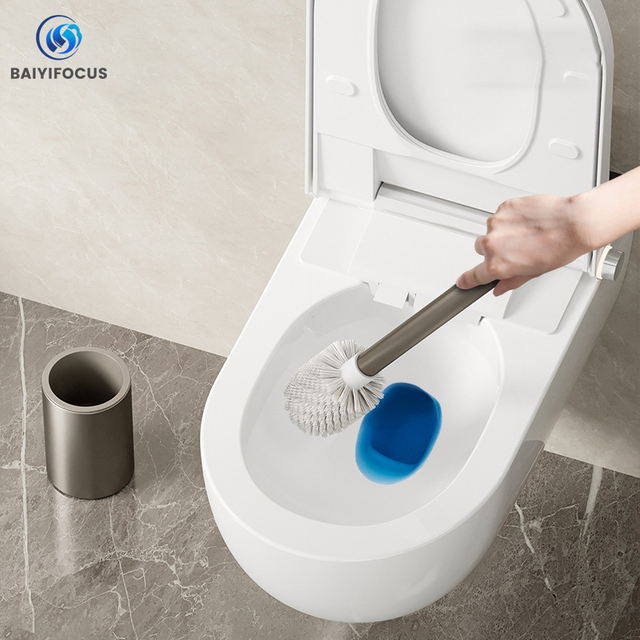 Space Aluminum Toilet Accessories Toilet Cleaning Brush Holder