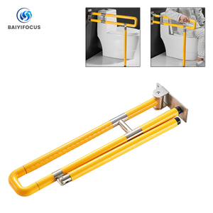 Wall-mounted barrier-free folding seat armrest toilet bathtub armrest