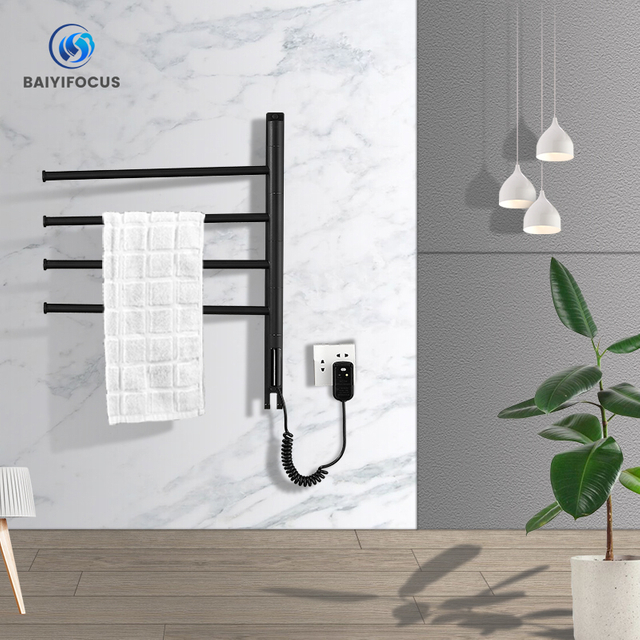 Bath towel drying electric towel rack heating towel rack rack towel dryer rotatable digital display function