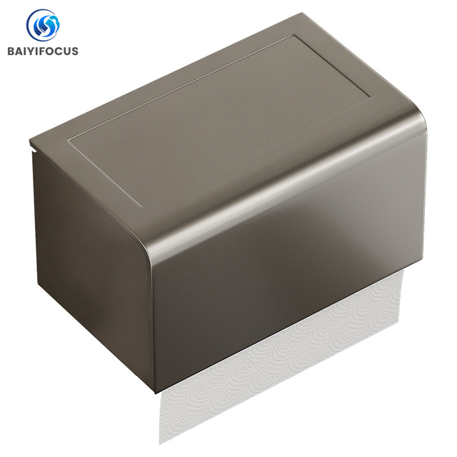 Square Tissue Box with Space Aluminum