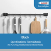 70cm Space Aluminum 10 Hooks Bathroom Towel Rack Kitchen Hooks
