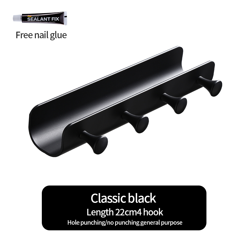 Black Decorative Wall Hanging Hook Rack Bathroom Kitchen Hanger Hook Rack