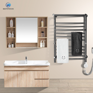 Waterproof Towel Warmer Wall Mounted Electric Hot Water Towel Rack with Thermostat