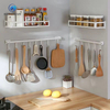 50cm Space Aluminum 6 Hooks Bathroom Towel Rack Kitchen Hooks