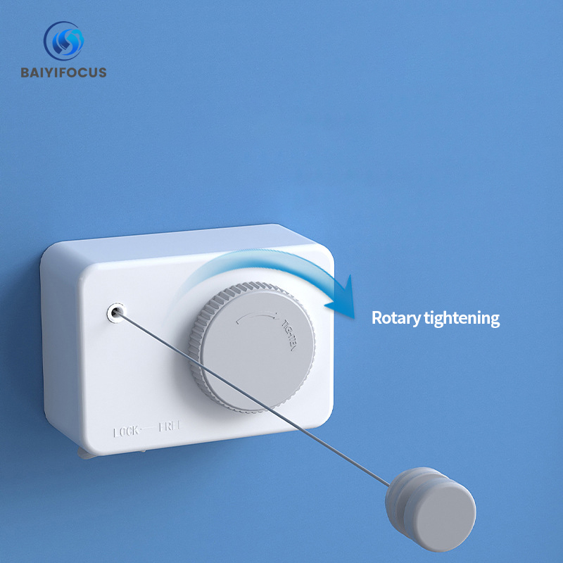 Retractable clothesline without punching buckle balcony bedroom clothes shrink drying storage rack