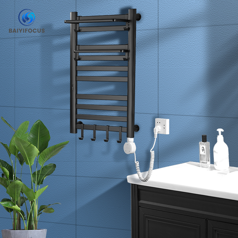 Towel Warmer Heating Towel Rack Square Rod Stainless Steel Bathroom Towel Rack