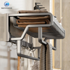 Single gun gray aluminum bath towel rack bathroom rack