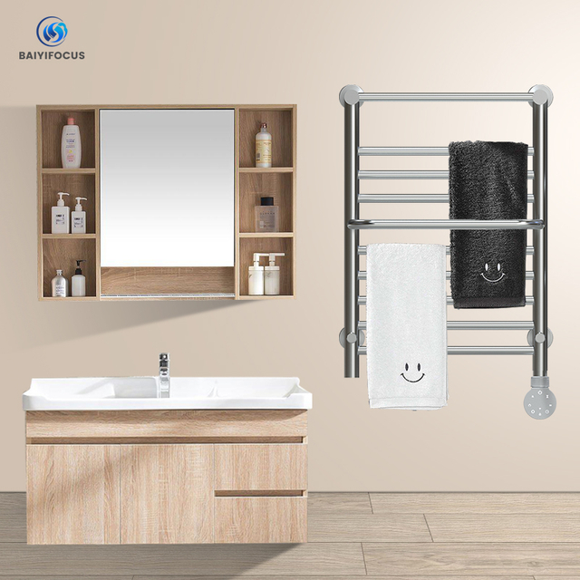 Electric Towel Rack Stainless Steel Temperature Controlled Time Smart Home Heated Towel Rack For Bathroom Towels