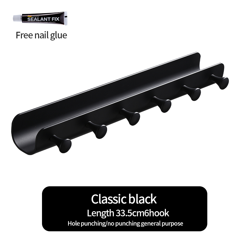 Black Decorative Wall Hanging Hook Rack Bathroom Kitchen Hanger Hook Rack