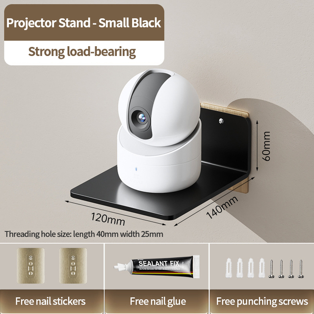 Small Shelf Projector Stand Wall Mount Tray Support Integrated Tray