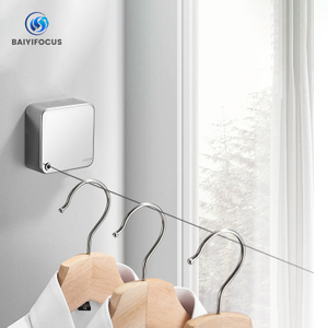 Balcony shrinkage clothesline 304 Stainless steel Indoor Telescopic apartment steel wire